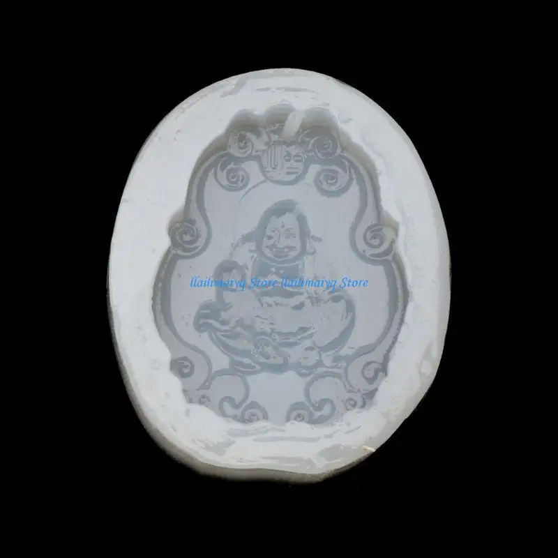 573B Taoism Guanyin Resin Buddhism Jade Jewellery Casting Trays for Earrings Gemstones Pendant for Key Chain Craft DIY Making
