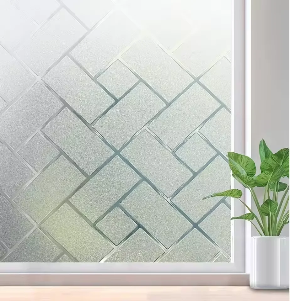 Window privacy film frosted glass electrostatic vinyl cover window sticker suitable for home office bathroom decoration sticker
