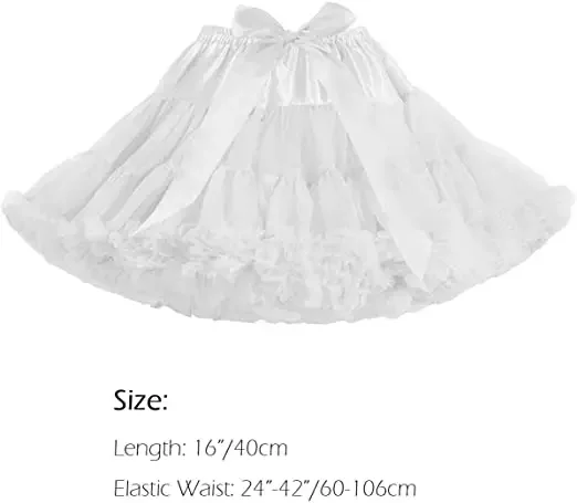 Women's Soft Puffy Tutu Petticoat Girl Ballet Cosplay Costume Dance Skirt Tulle Underskirt