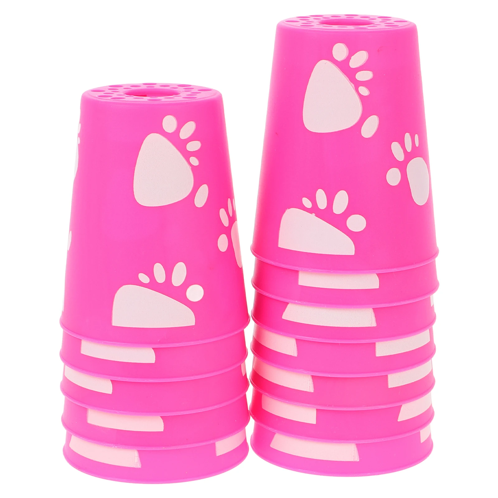 12 Pcs up Cup Toys Game Stacking Cups Stackable Plastic Stacked Games Child Speed Training Reusable