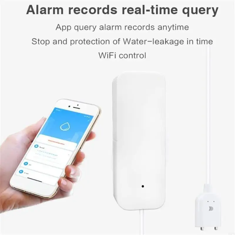 J6PA WiFi Water Leakage Detector Sound Alarm Leak SensorWarning Security Alarm System