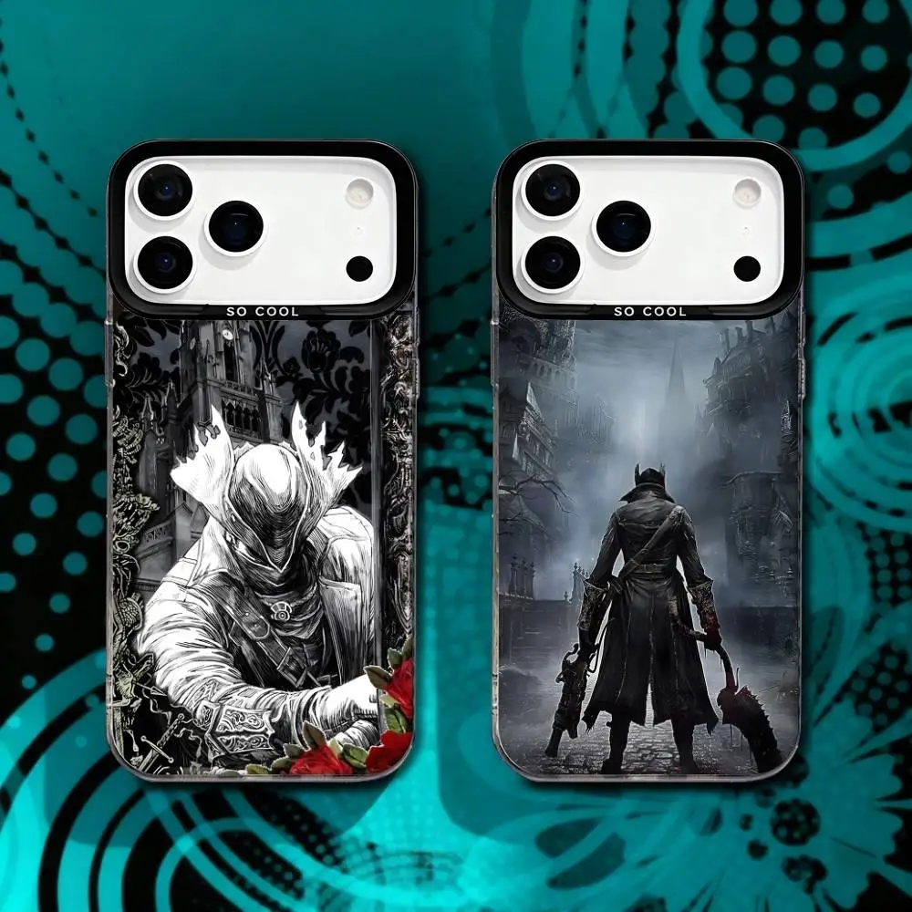 

Game B-Bloodborne Cool Phone Case For iPhone 17,16,15,14,13,12,X,8,Pro,Max,Plus,SE4,Air,Mini HD Black IMD Matte