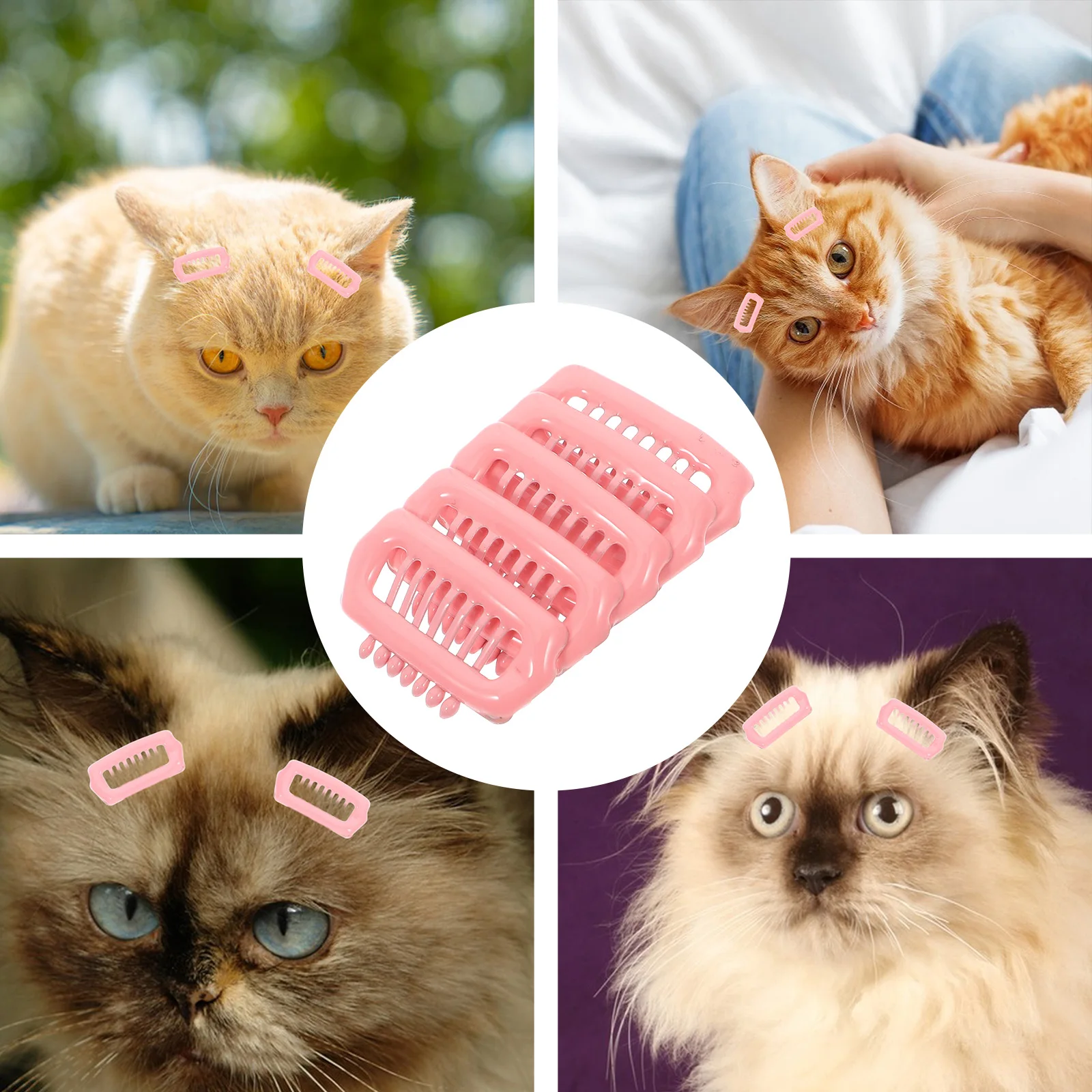 

5 Pcs Dog Headwear Bunny Hair Clips Grooming Dogs Decorative Cat Barrettes Accessories Cute Pet