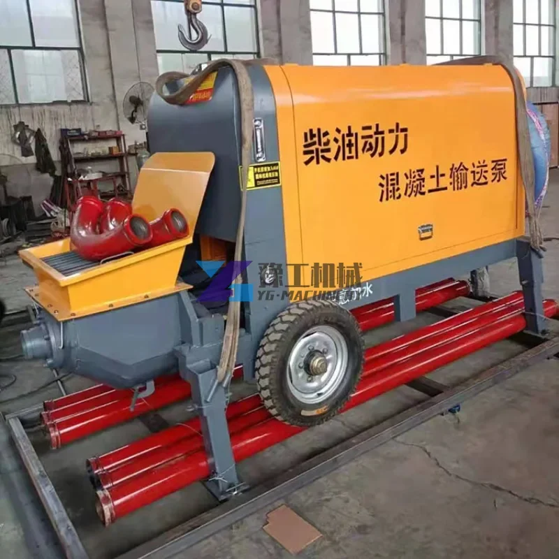 High Quality 35M3/H Concrete Batching Pump Remote Drive Mini Portable Concrete Pumps