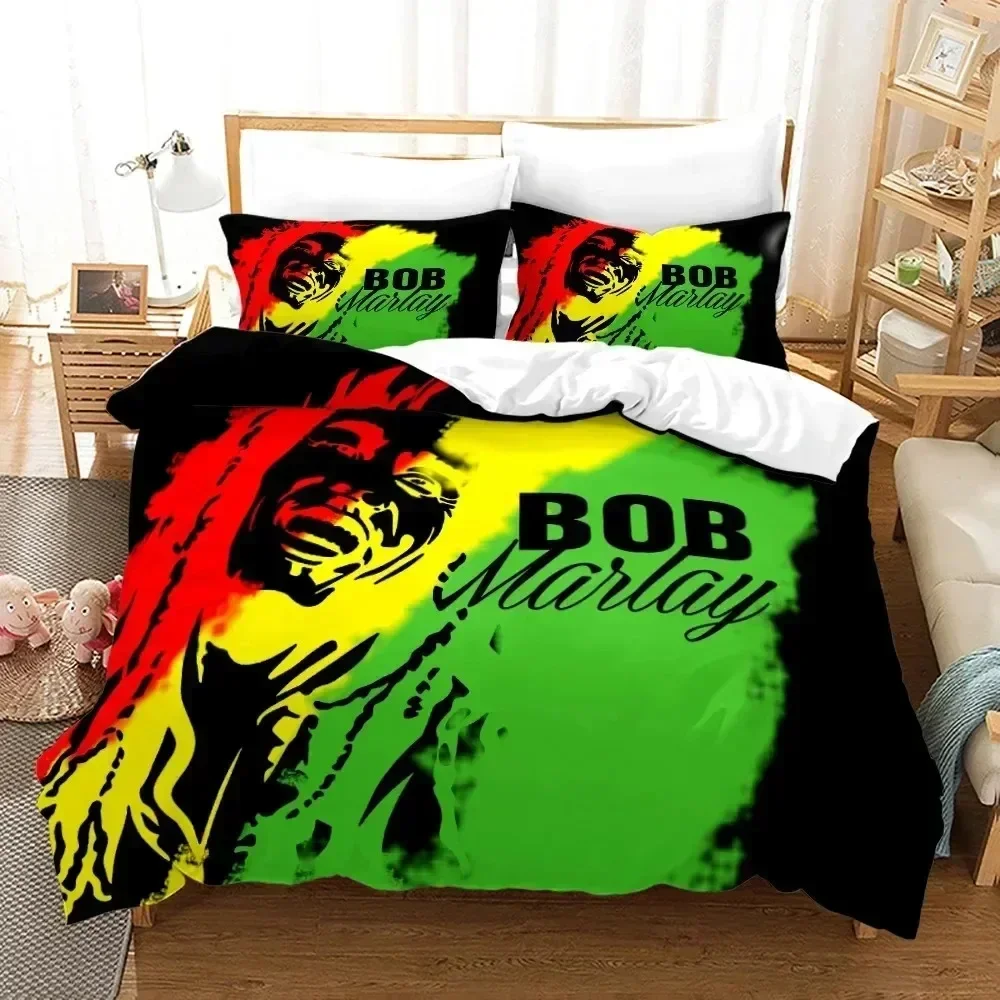 Luxury New 3D Print Penutup Selimut Set Tempat Tidur Bob Marley Kustom Untuk Anak-anak Laki-laki Dewasa Dekorasi