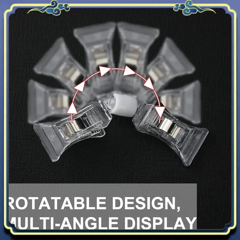 Portable 50 Pcs Double Sided Sign Clips Sign Display Mini Clip On Sign Holder Plastic Tag Clip