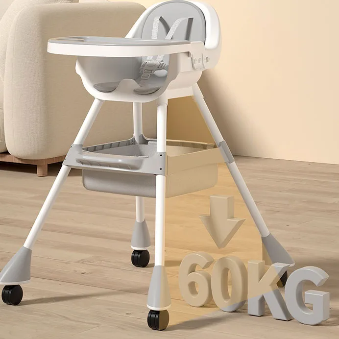 كرسي طعام أطفال بلاستيكي حديث محمول مع استخدام المطبخ مقعد طعام خارجي للأطفال