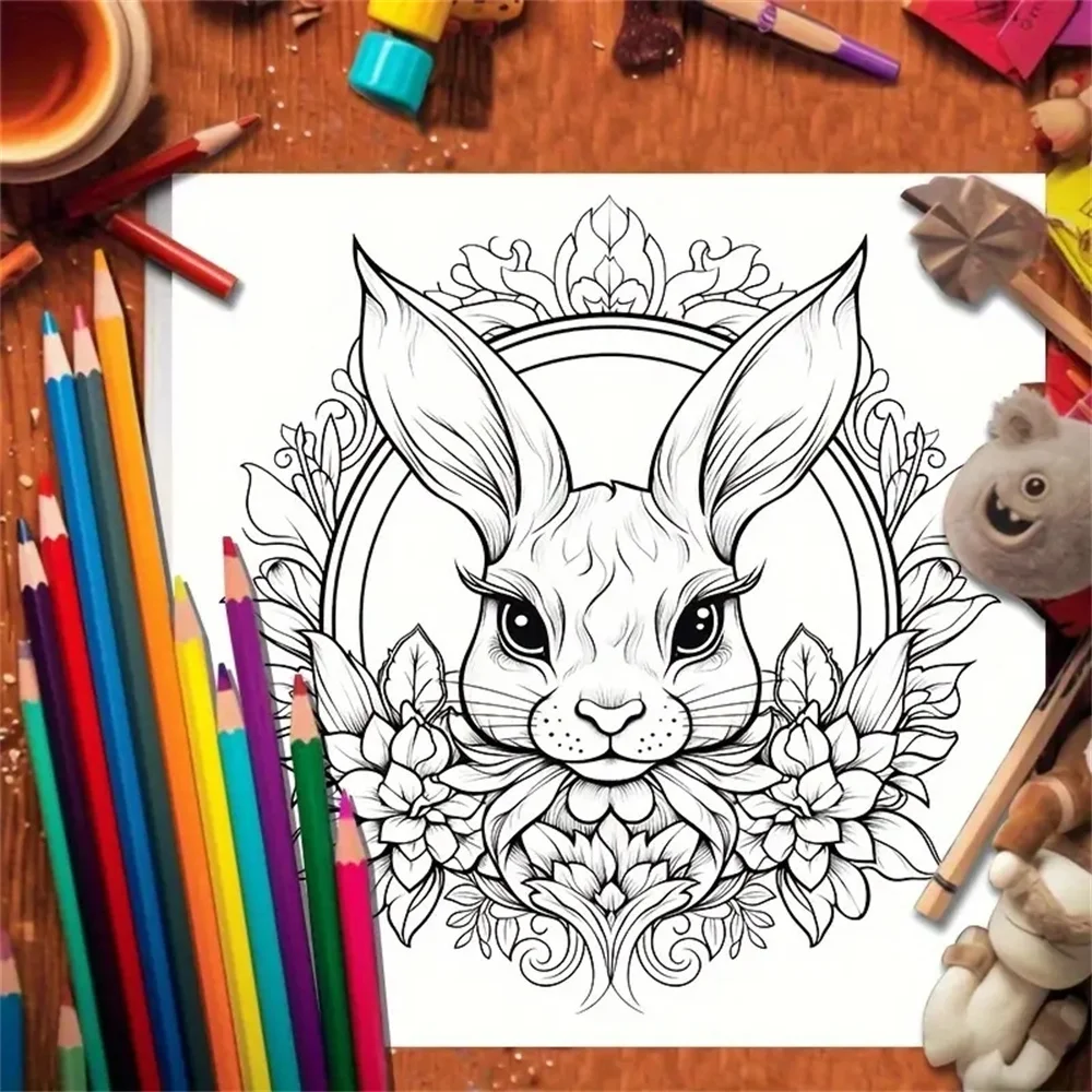 Imagem -05 - Colorido Art Coloring Book Papel Atualizado Original Livros de Papel Espessado a Candy Bone Birthday Party Gift Feriado 22 Páginas