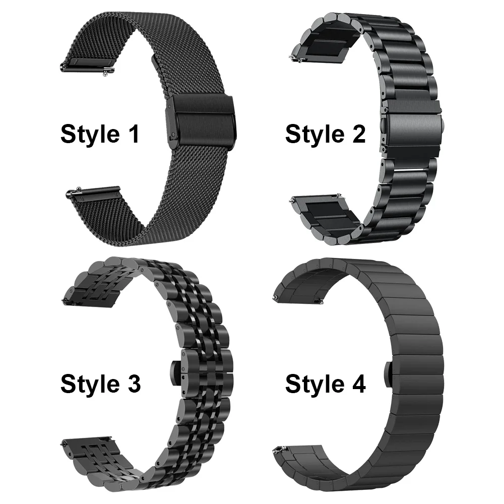 Stainless Steel Metal Strap For Garmin Forerunner 255 Music 55 245 645 Mesh Band Vivoactive 4/Venu 2 Plus Sq Watchband Bracelet