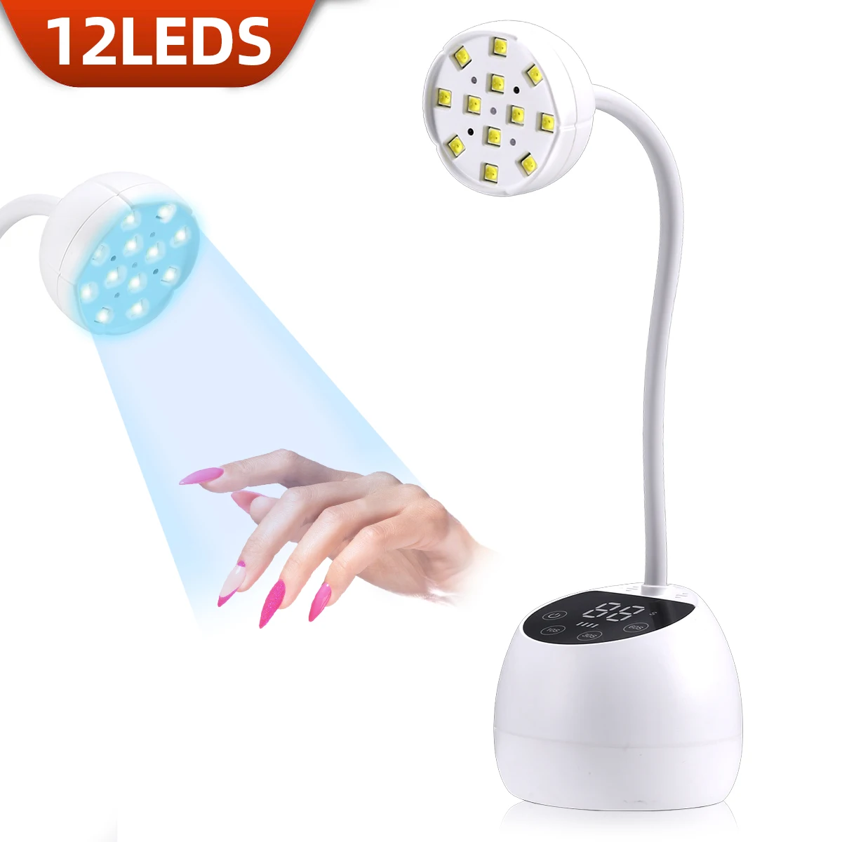 Cordless UV LED Nail Lamp For Curing All Gel Polish USB Rechargeable Nail Dryer With Display Screen Auto Sensor Nail equipment