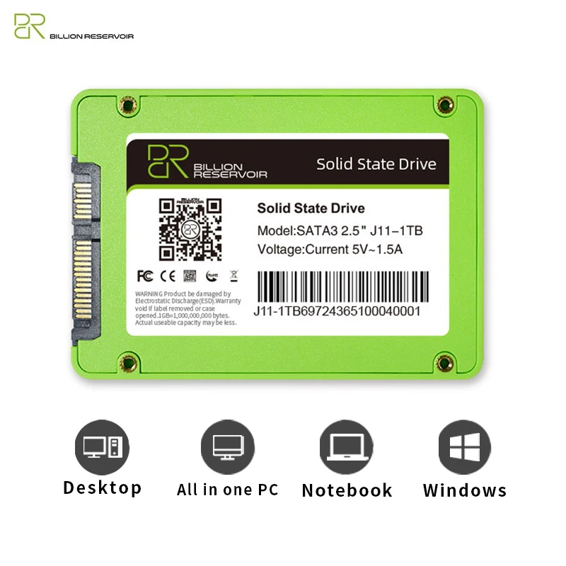 

BR SSD Sata3 2.5'' Solid State Drive Sata 1TB 128GB HDD Internal Hard Drive Disk for Laptop Desktop