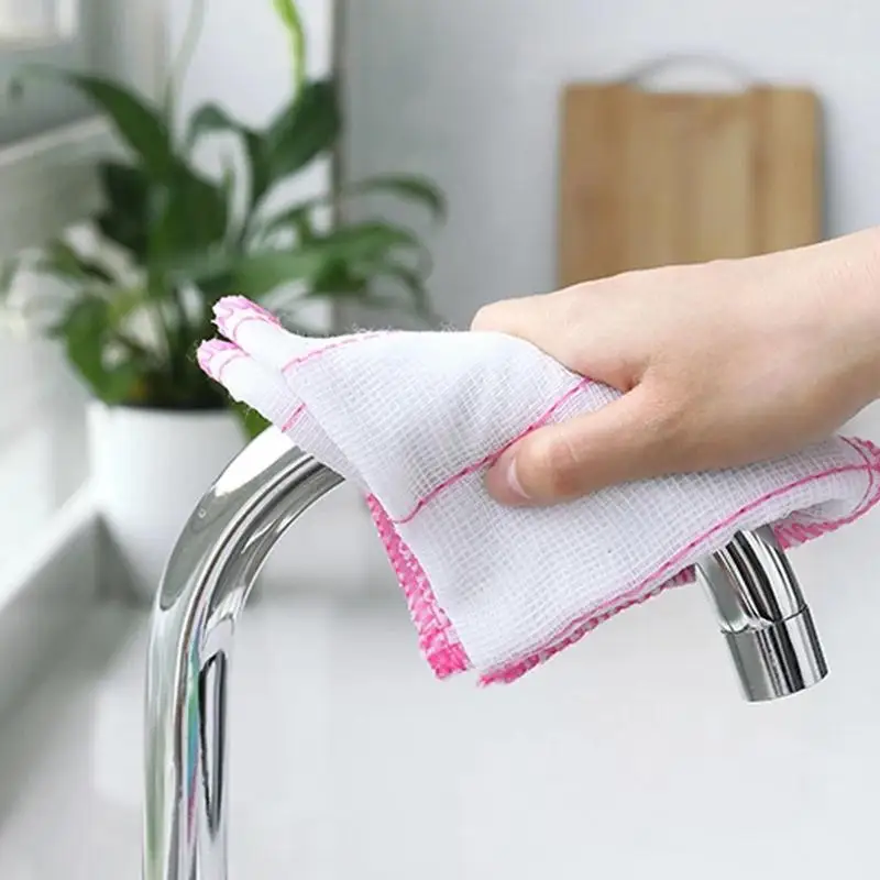 Dish Cloths For Washing Dishes 5-layer Dish Towels For Kitchen 30x30cm Absorbent Dish Towels Drying Dish Rags For Cleaning Wipe