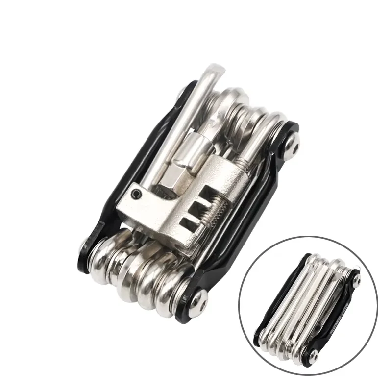 

11In1 Multifunctional Repair Tool Portable Durable Multi-tool Hex Spoke Screwdrivers Tyre Lever Wrench Combination Kit