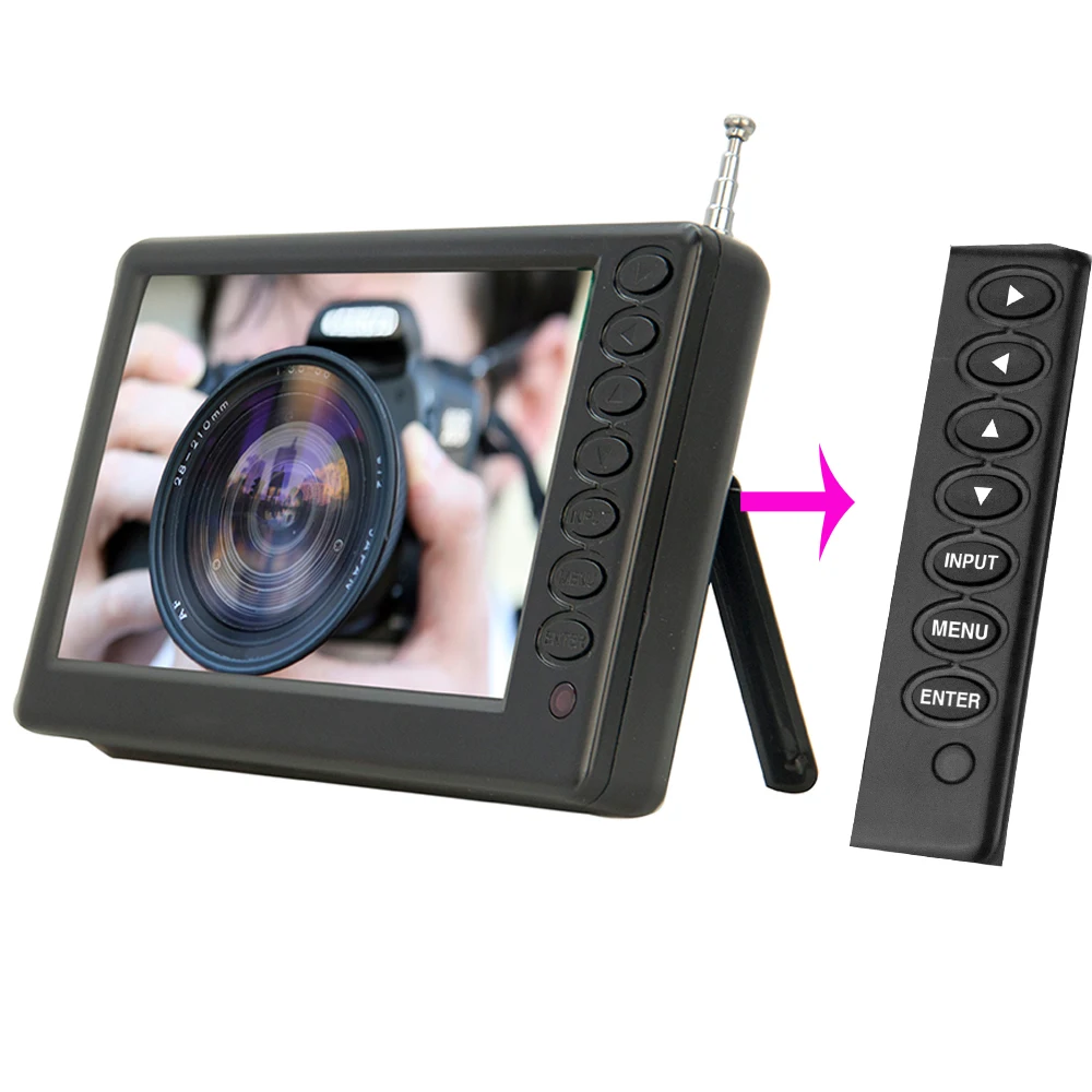 LEADSTAR 5นิ้ว ISDB T แบบพกพา Mini Digital Tv Full Segment FM ATV เล่น USB แบตเตอรี่คู่มือทีวีนาฬิกาใดๆที่ D5