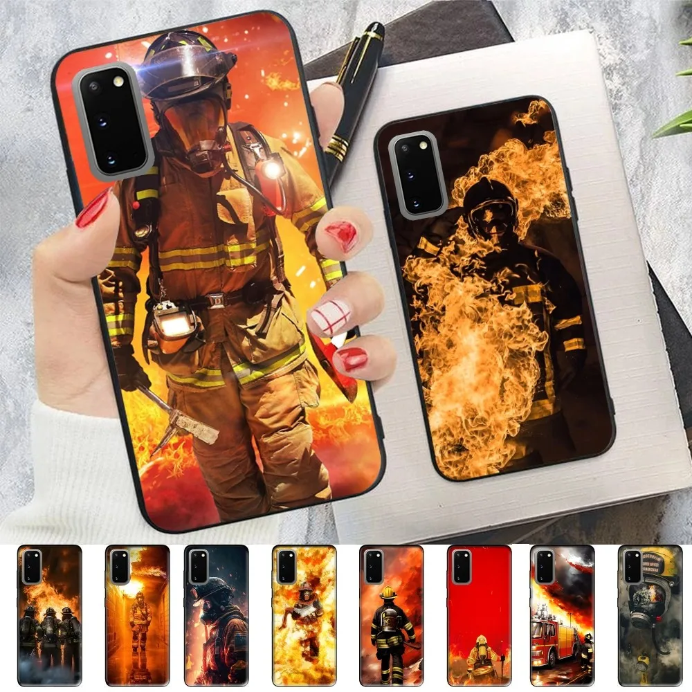 Firefighter Heroes Fireman Phone Case For Samsung S 9 10 20 21 22 23 30 23 24 Plus Lite Ultra FE S10lite Fundas