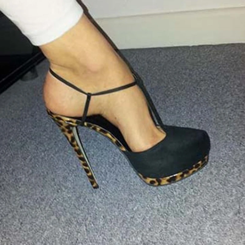 Ronticool Stylish Handmade Women Summer T- Strap Sandals Sexy Thin High Heels Round Toe Elegant Black Casual Shoes US Size 5-20