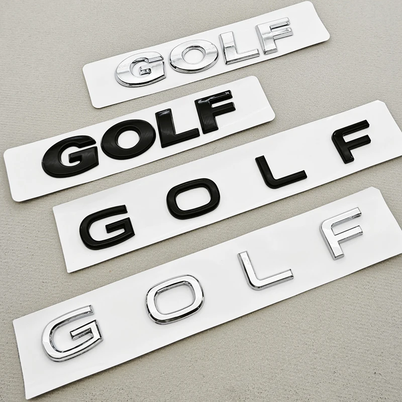 

2026 Hot For VW VOLKSWAGEN 3D ABS Logo Golf Emblem Letters Badge Car Rear Trunk Sticker For Volkswagen VW Golf 4 5 6 7 8 MK4 MK5