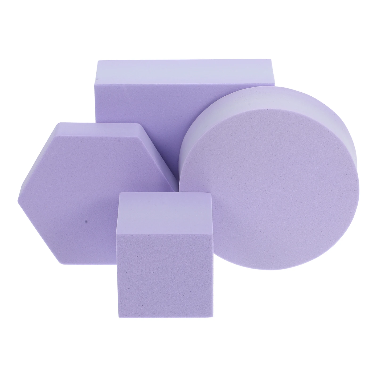 

1 set Cube Photography Props Lightweight Geometry Foam Backdrop Tabletop Multifunctional Posing Display Lavender Easy Cleaning