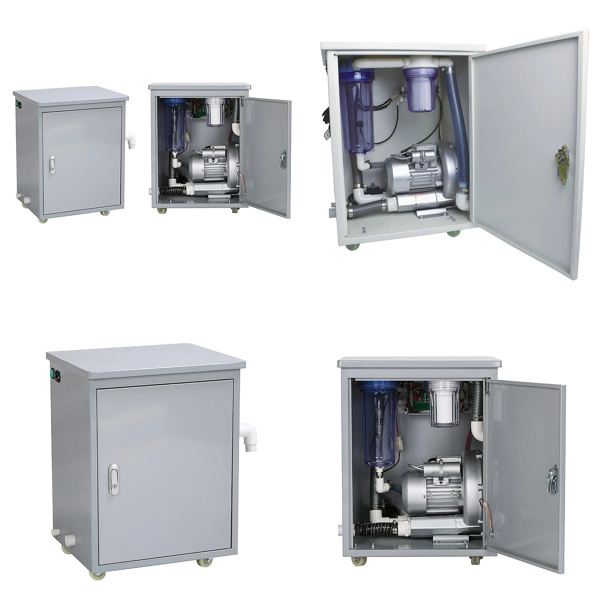 Dentals Clinic Portable Electric Vacuum Pump Suction System 220V/110V 390W/550W 16L/min for Two Users