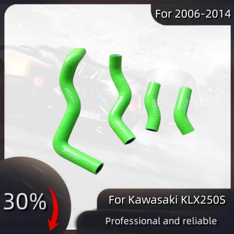 For Kawasaki KLX250S 2006-2014 KLX 250 S Silicone Radiator Hose Pipe Tube Kit 2006 2007 2008 2009 2010 2011 2012 2013 2014