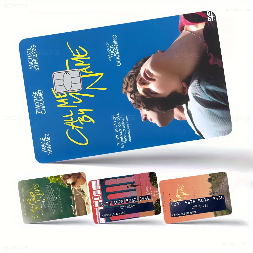 Call Me By Your Name Credit Card Skin Stickers No Adhesive Residue Water Proof For VISA Credit Card Subway Access Card