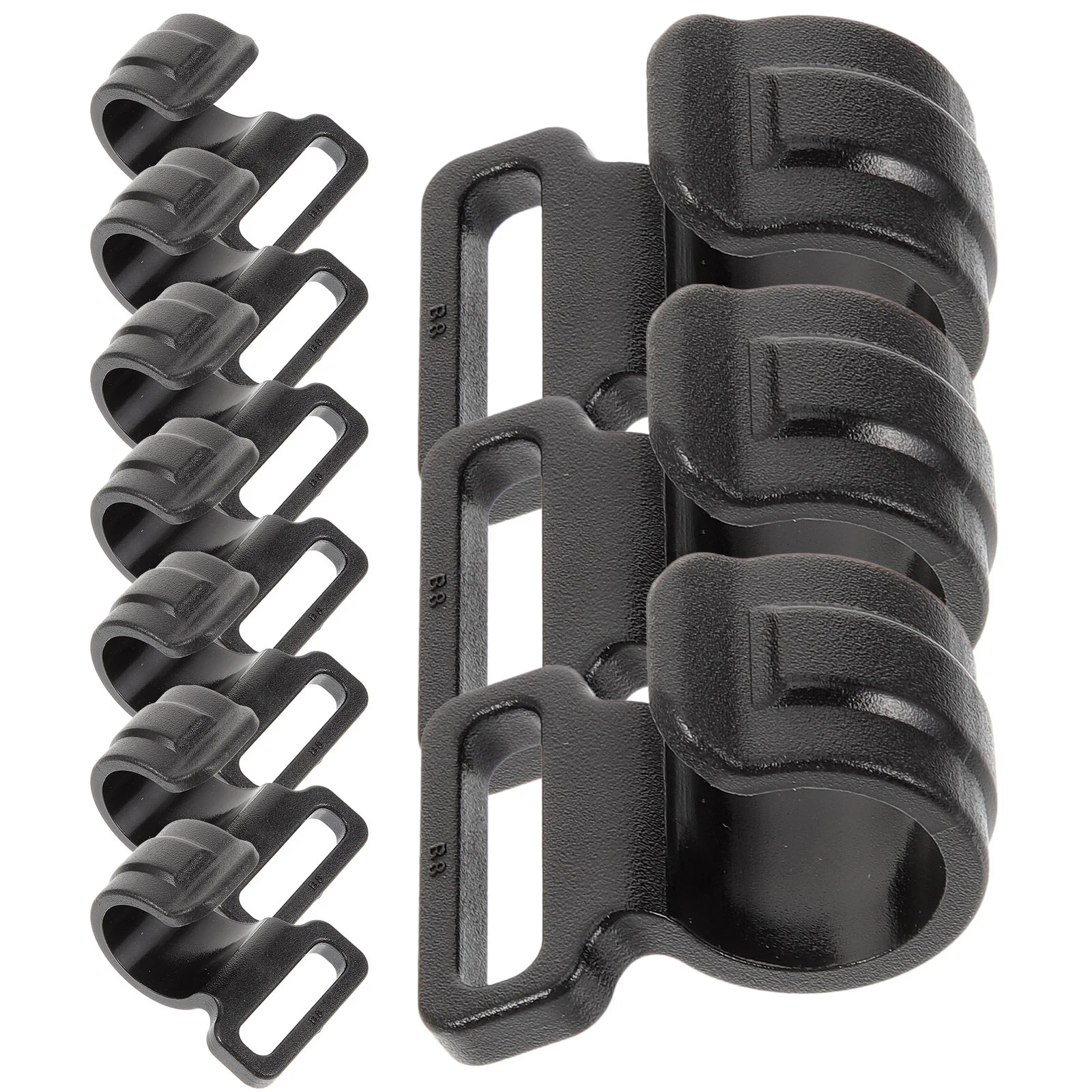 10 Pcs Plastic Hook Awning Pole Pockets Tent C-clips Foldable Camping Storage Rack Hooks up