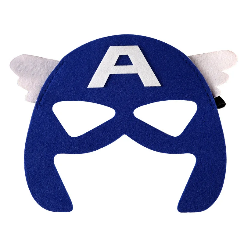 1pc/10pcs Kids The Avengers Felt Masks Set Spiderman Hulk Ironman Captain America Cosplay Eye Mask Halloween Party Dress Up Prop