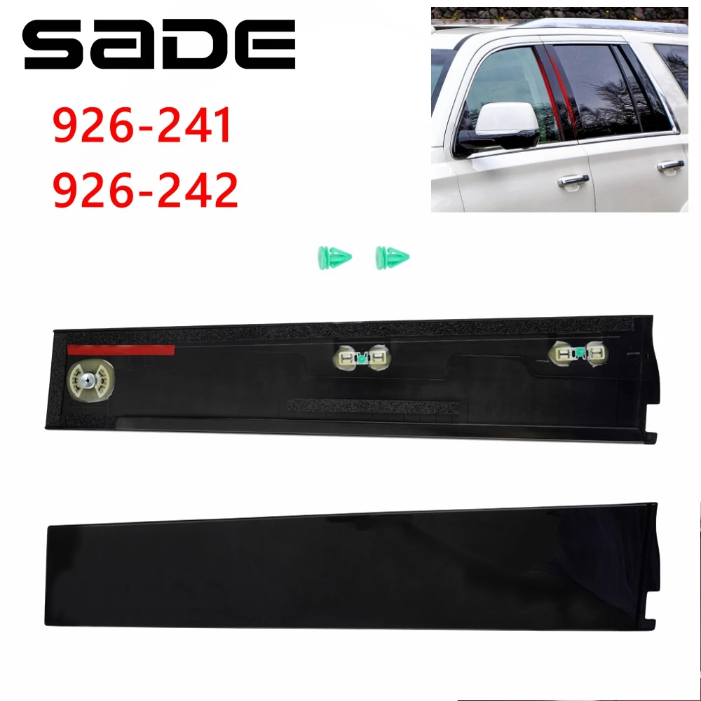 Moldura embellecedora de pilar de puerta, cubierta embellecedora de ventana 926-241 926-242 para Cadillac Escalade Chevrolet Suburban Tahoe GMC Yukon 2015-2020