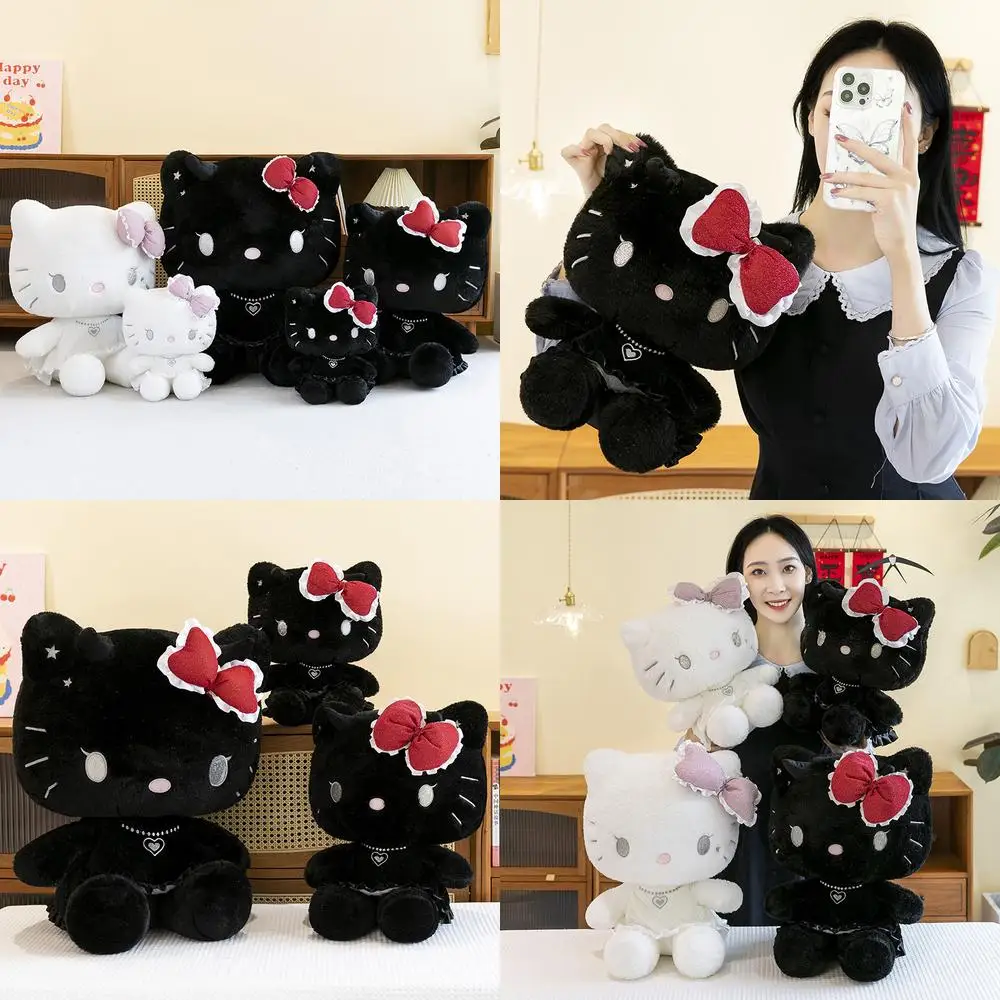 

Kawaii Plush Toy Sanrio Hello Kitty Angel and Devil Cute Stuffed Doll Pillow for Kids Birthday Gift Soft Cuddly Children Toy