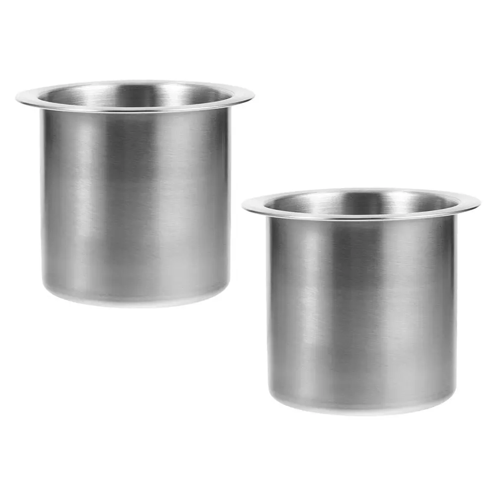 

2Pcs Silver Metal Cup Holder Insert for Sofa Chair Drop-in Design Suitable Couch Recliner Cars Boats Rvs Table Drink Holder