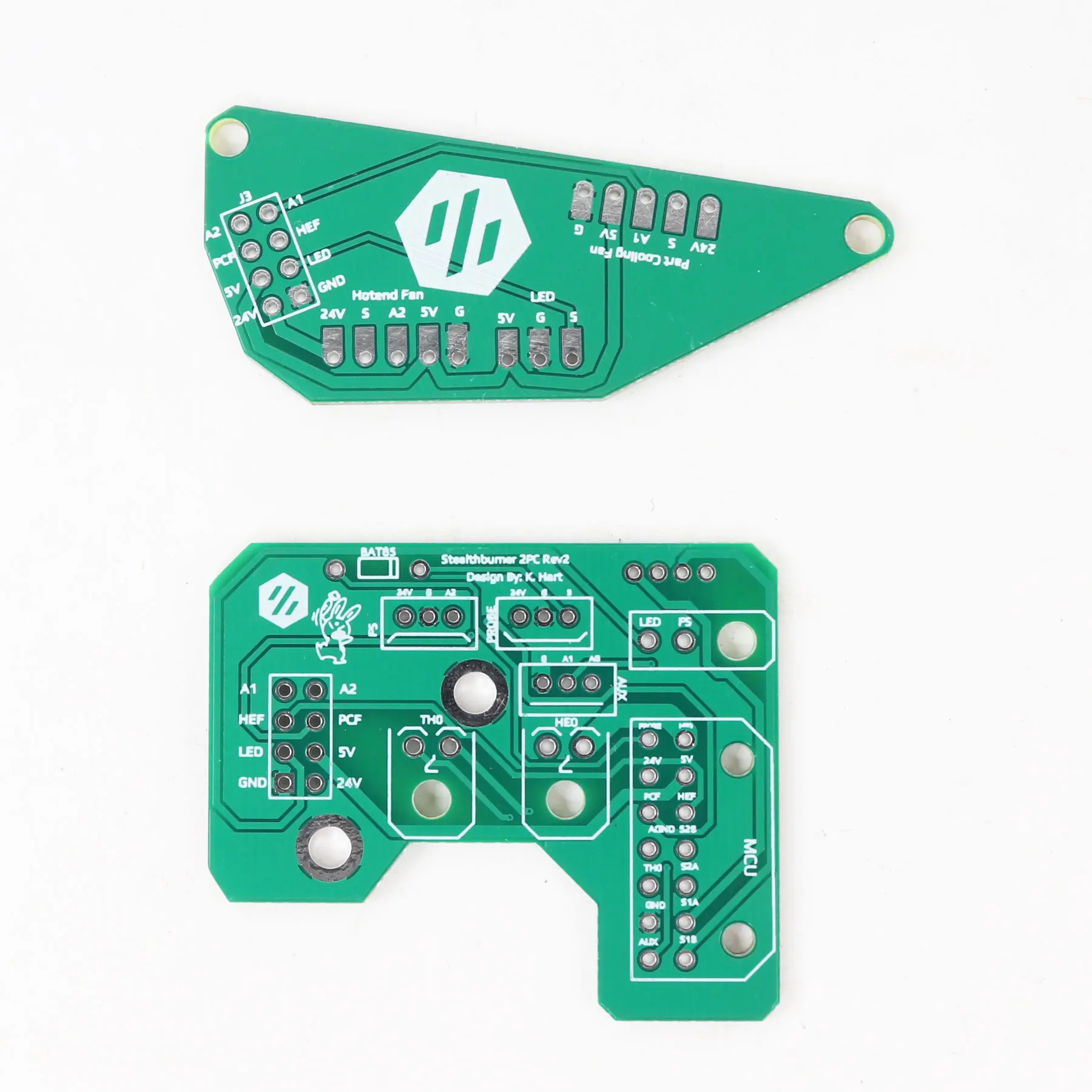 Blurolls SB Stealthburner Toolhead PCB Designed by Hartk for Voron 2.4 Trident Switchwire 3d printer Soldered and Unsoldered