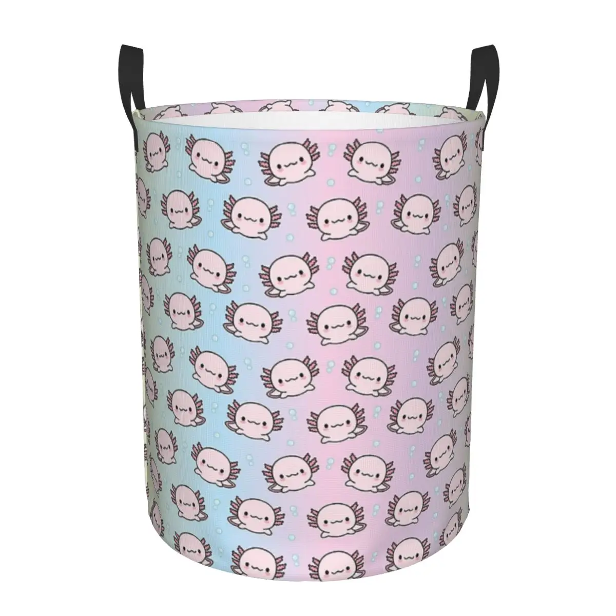 Niedlicher Axolotl-Rucksack, faltbare Wäschekörbe, schmutzige Kleidung, Heim-Organizer, großer wasserdichter Eimer für Zuhause und Kinder