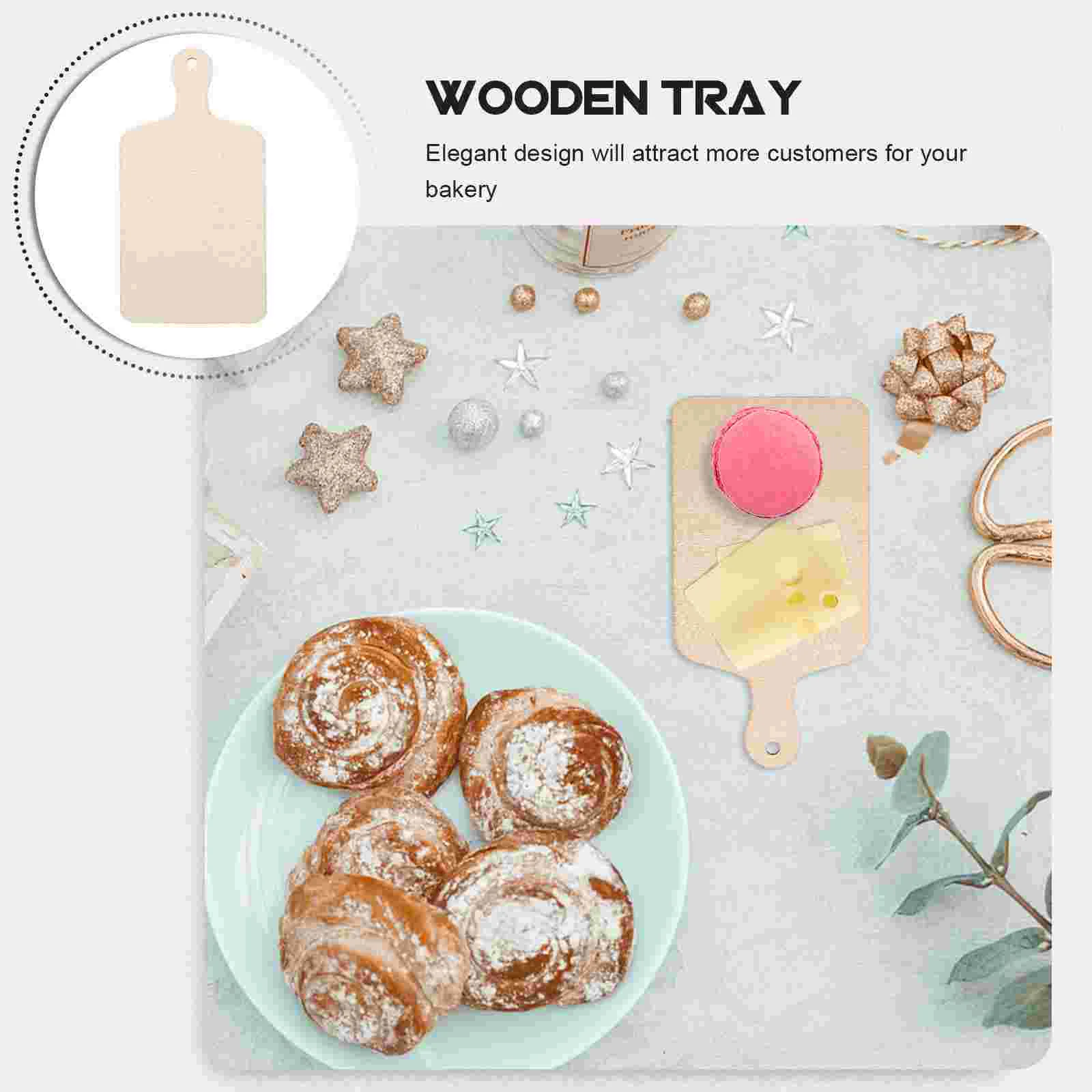 6 Pcs DIY Wooden Cutting Board Crafting Chopping Boards Cake Food Serving Trays Table Coasters