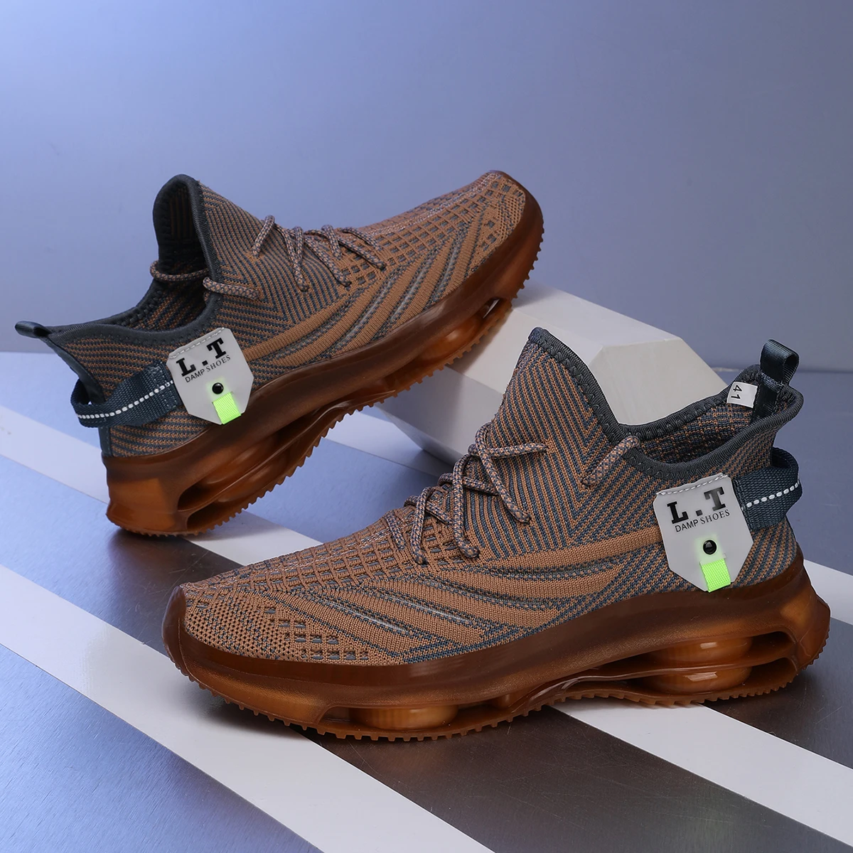 أحذية YRZL للرجال للاستخدام الخارجي أحذية رياضية قابلة للتنفس للرجال غير قابلة للانزلاق أحذية رياضية مريحة للمشي أحذية تدريب غير رسمية
