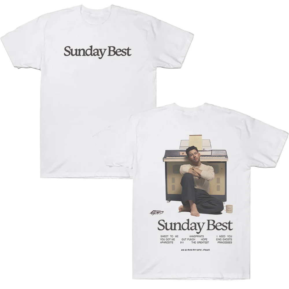 Nick Jonas Sunday Best Tracklist Tee Men Women Cotton T Shirts Short Sleeve Fashion Breathable Tops Streetwear Short Sleeve Tee