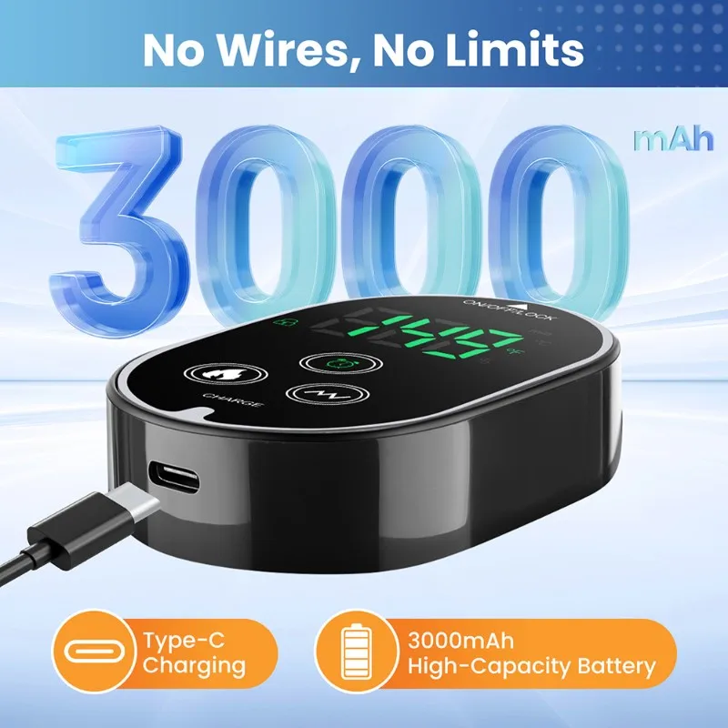 

Electric Heat Emsense Gray Foot Massager, Wireless& Rechargeable Triple Therapy For Pain Relief, 4 Heat Level Settings