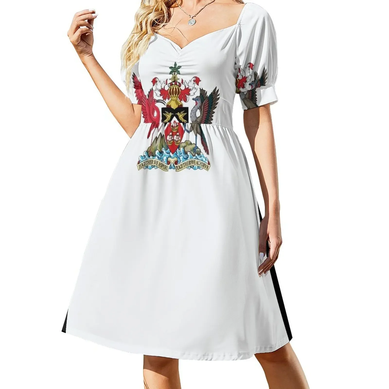 

Trinidad and Tobago Coat of Arms Sleeveless Dress evening dress summer clothes for women Dress