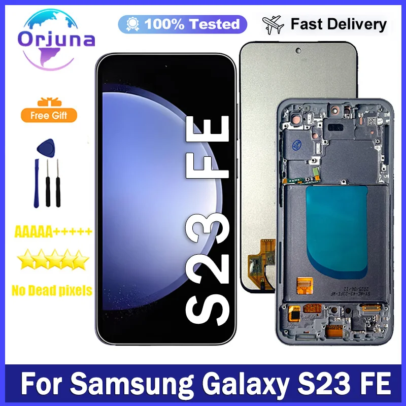 6.4" AMOLED Display For Samsung Galaxy S23 FE LCD Display Touch Screen Digitizer Assembly For Samsung S23 FE S711B LCD Screen