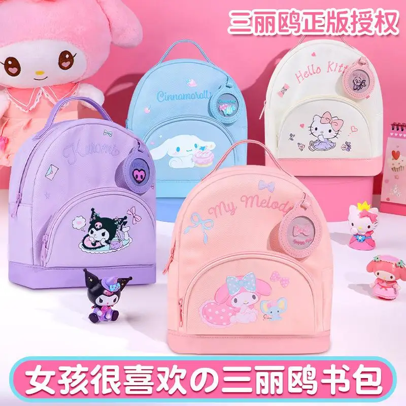 

Sanrio Anime Girls Storage Bag Hello Kitty Kuromi New Backpack Kawaii Cartoon Burden Reduction and Spine Protection Backpack
