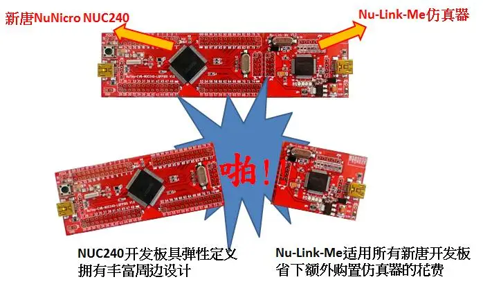 لوحة تطوير Nuvoton الجديدة بنية تانغ M SCM NuTiny-SDK-NUC240