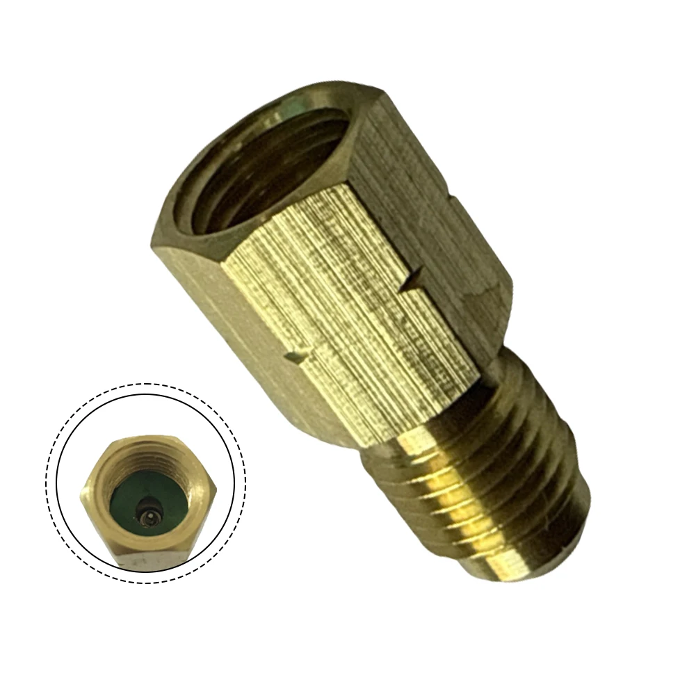 

For Mini Split Units Brass Adapter 1 4 SAE Adapter HVAC System Installation Compressor Compatible With R32 R454B