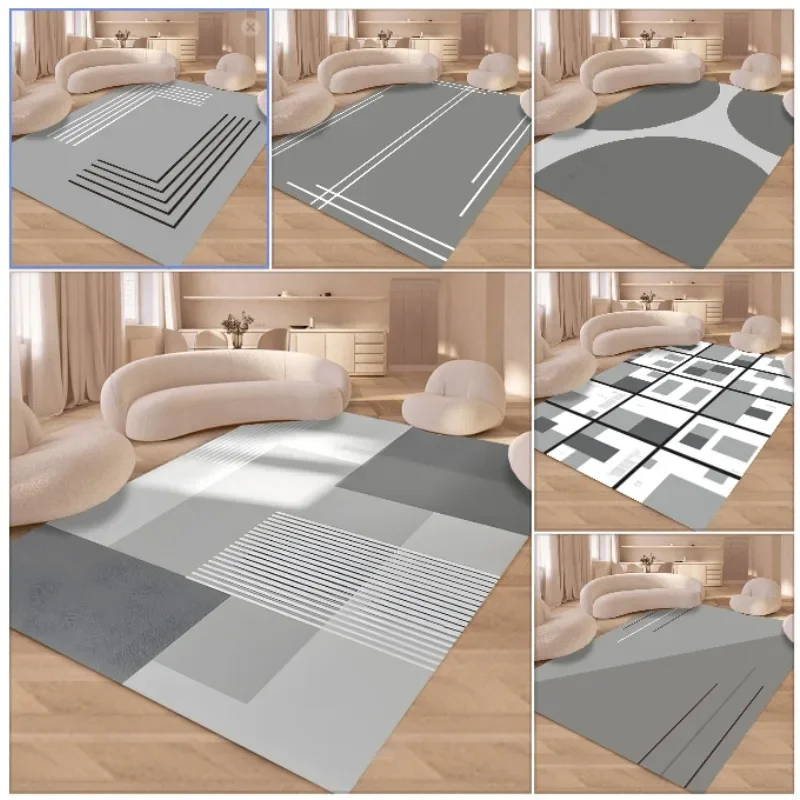 

Living Room Bedroom Carpet Modern Geometric Stripe Grid Carpet Dining Room Carpet Dormitory Carpet Home Non-slip Decoration
