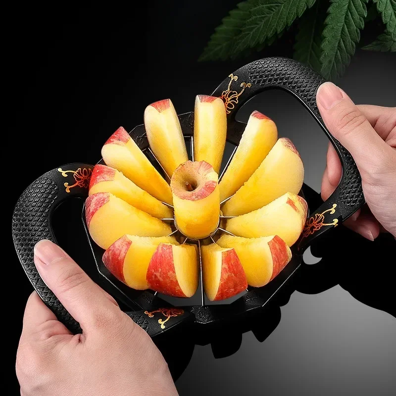 Stainless Steel Fruit Cutting Knife, 8/12 Blade Apple Pear Peeler Slicer Coring Kitchen Accessories