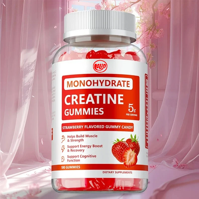 Creatine Monohydrate Gummies - Supports Cognitive Function and Muscle Health, Helps Build Muscle and Strength, and Boosts Energy