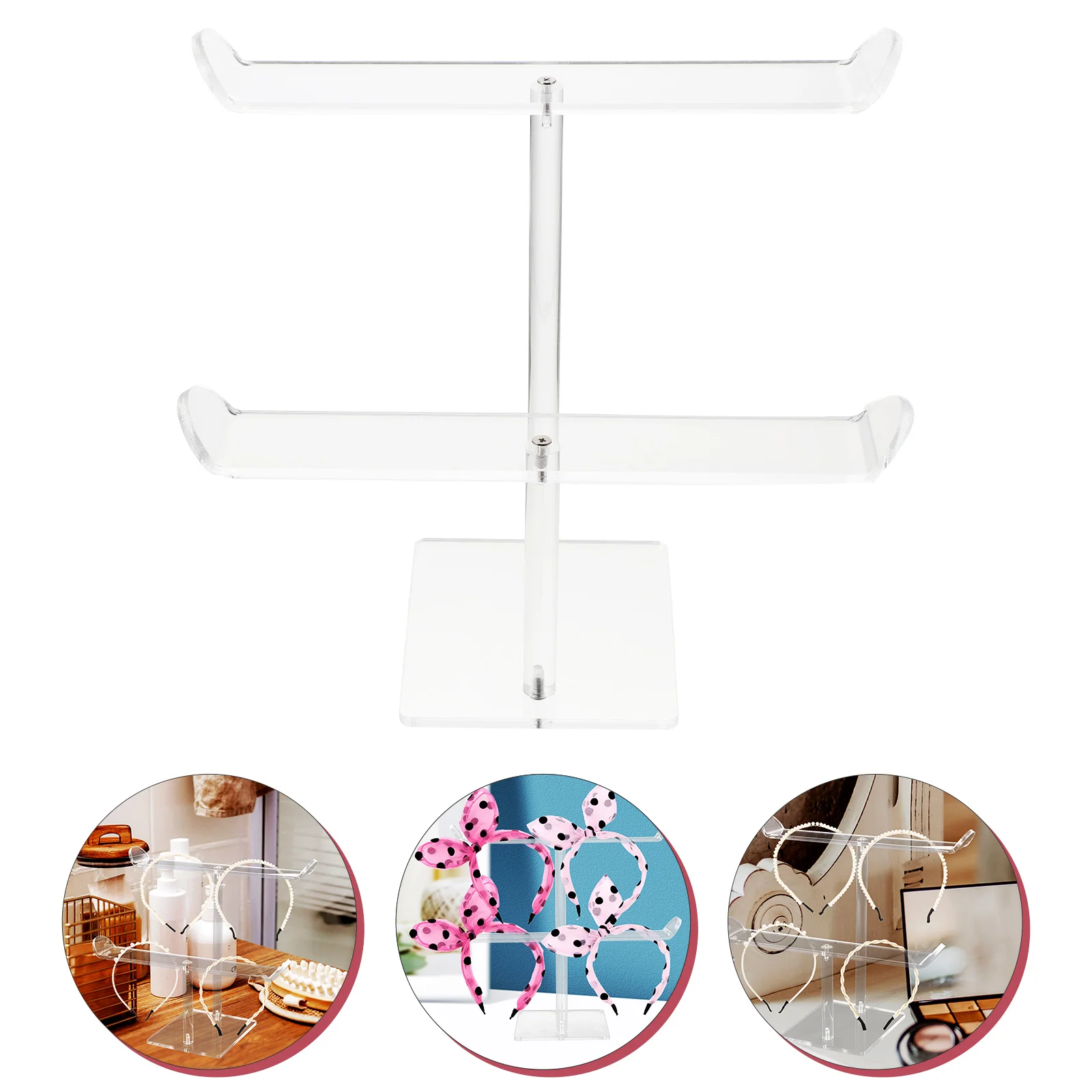 Haar Zubehör Lagerung Rack Acryl Stirnbänder Display-ständer Organizer Transparent Haar Hoops Rack Kopfschmuck Halter Schmuck