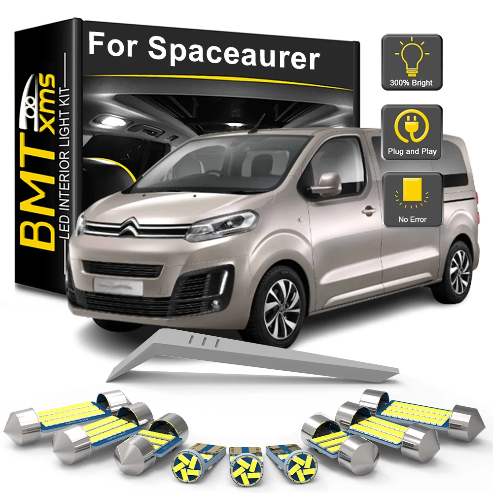 Комплект светодиодного внутреннего освещения BMTxms Canbus для Citroen Spacetourer 2016-2019 Комплект светодиодного внутреннего освещения BMTxms Canbus для Citroen Spacetourer 2016-2019