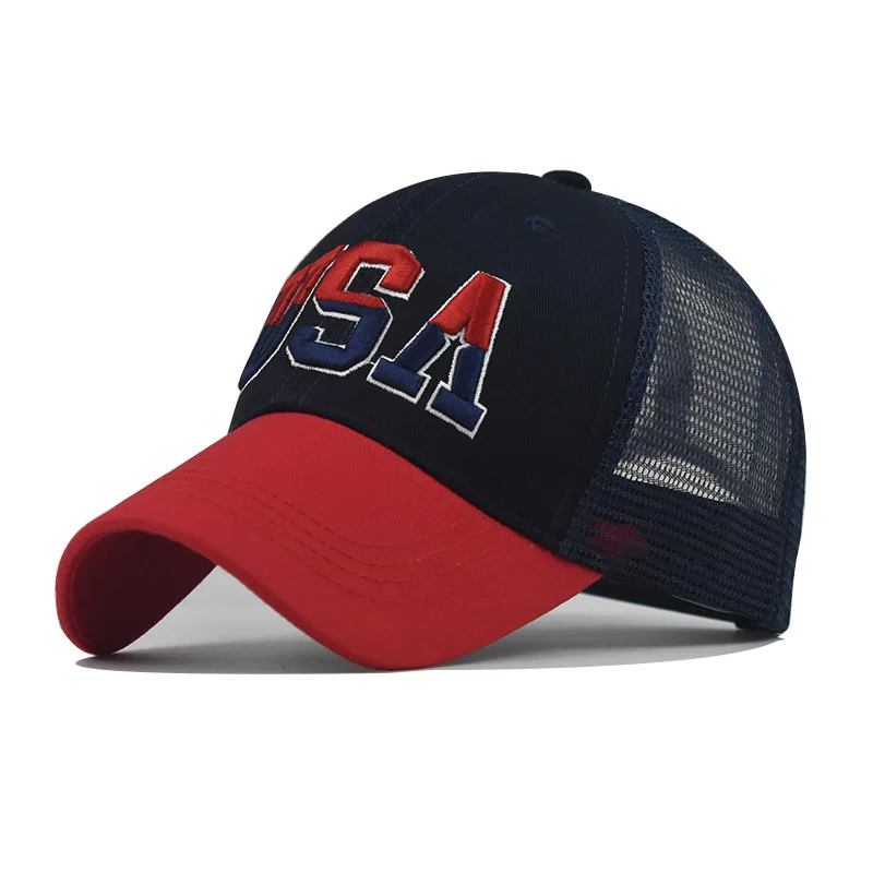 

Hat Large Cotton American Flag Baseball Classic USA Embroidered Trucker Cap Snapback