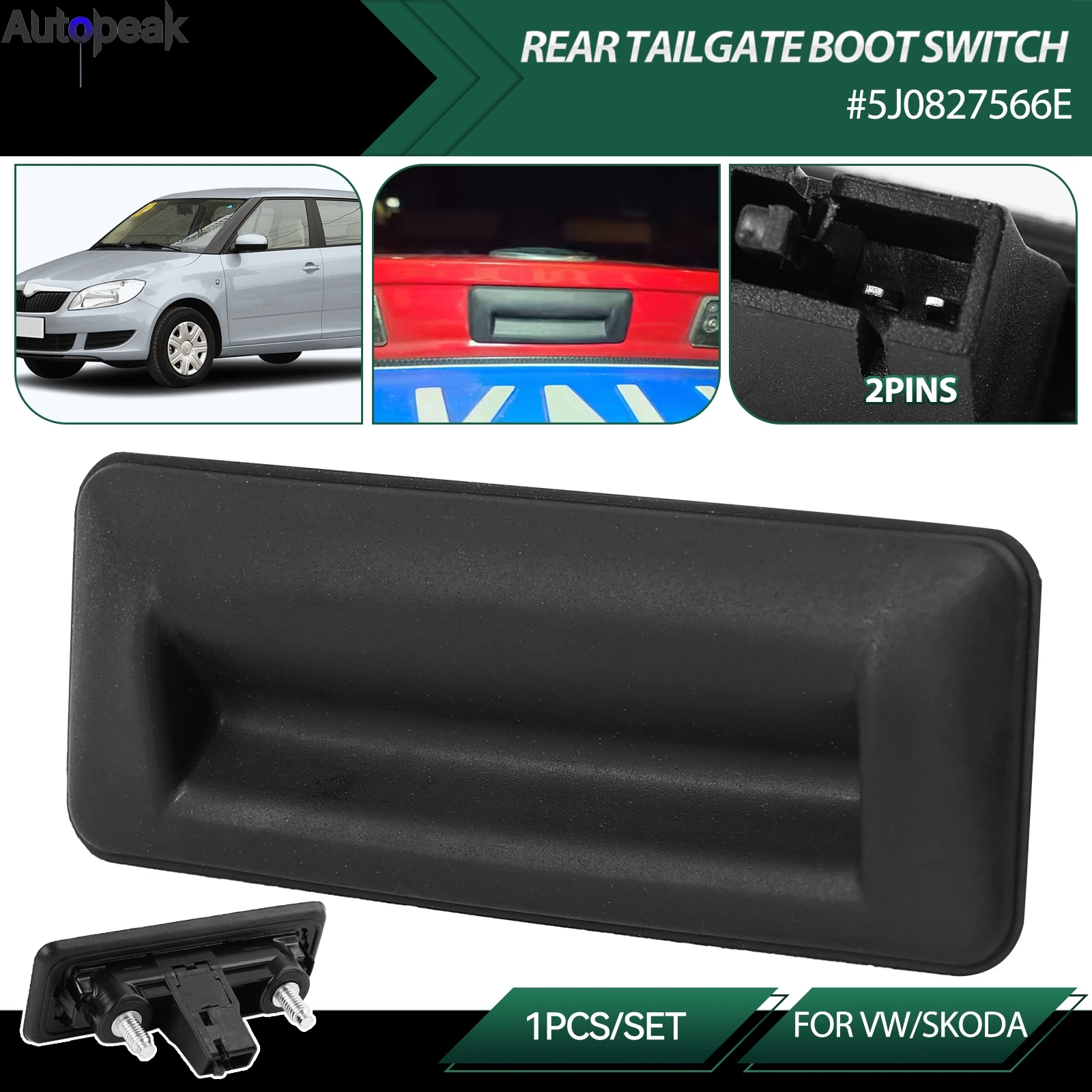 

TailGate Switch Rear Trunk Opening Switch For VW Golf MK5 2007-09 Audi A1 Skoda Fabia Yeti Superb Roomster 5J0827566E 5J0827566