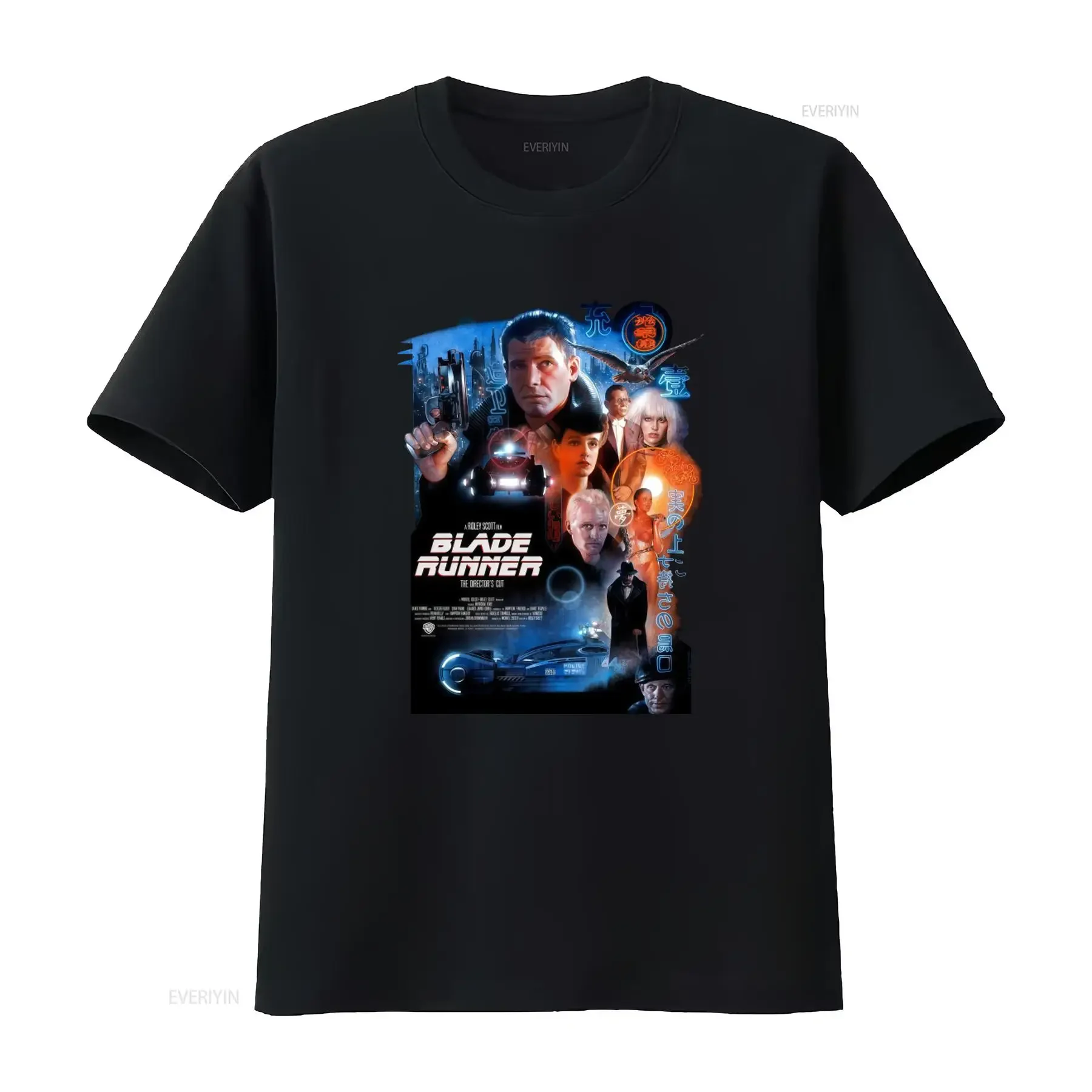 Blade Runner Movie Poster T Shirt Black All Sizes S 5XL Sci Fi Classic Design vintage Washed Unisex Soft Stretched homme