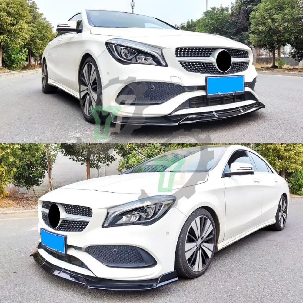 Per Mercedes-Benz CLA C117/W117 180 220 260 200 2016-2019 Styling modificato paraurti anteriore labbro mento decorazione Tuning accessori